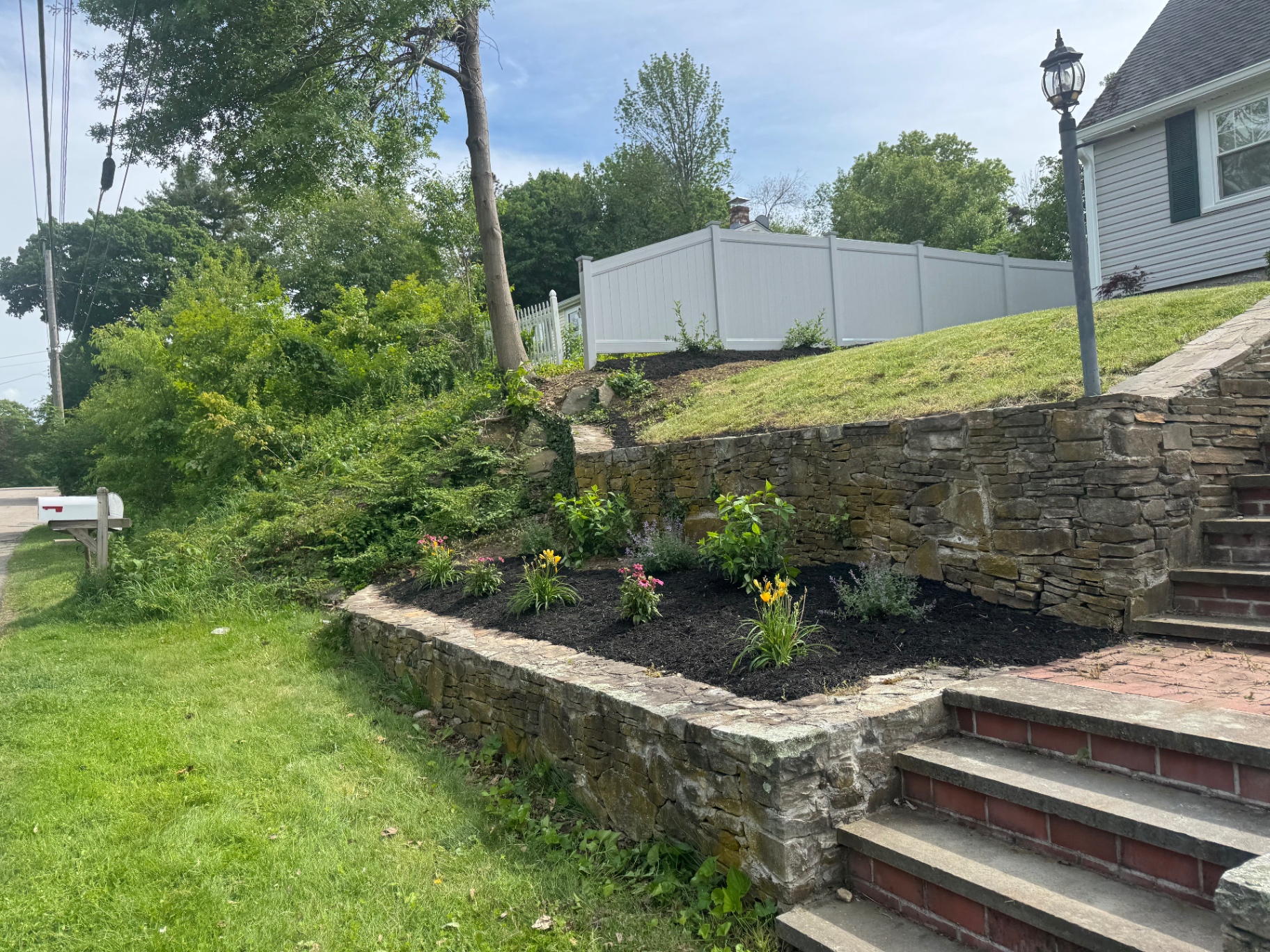 Tiered Stone Wall Garden detail 2