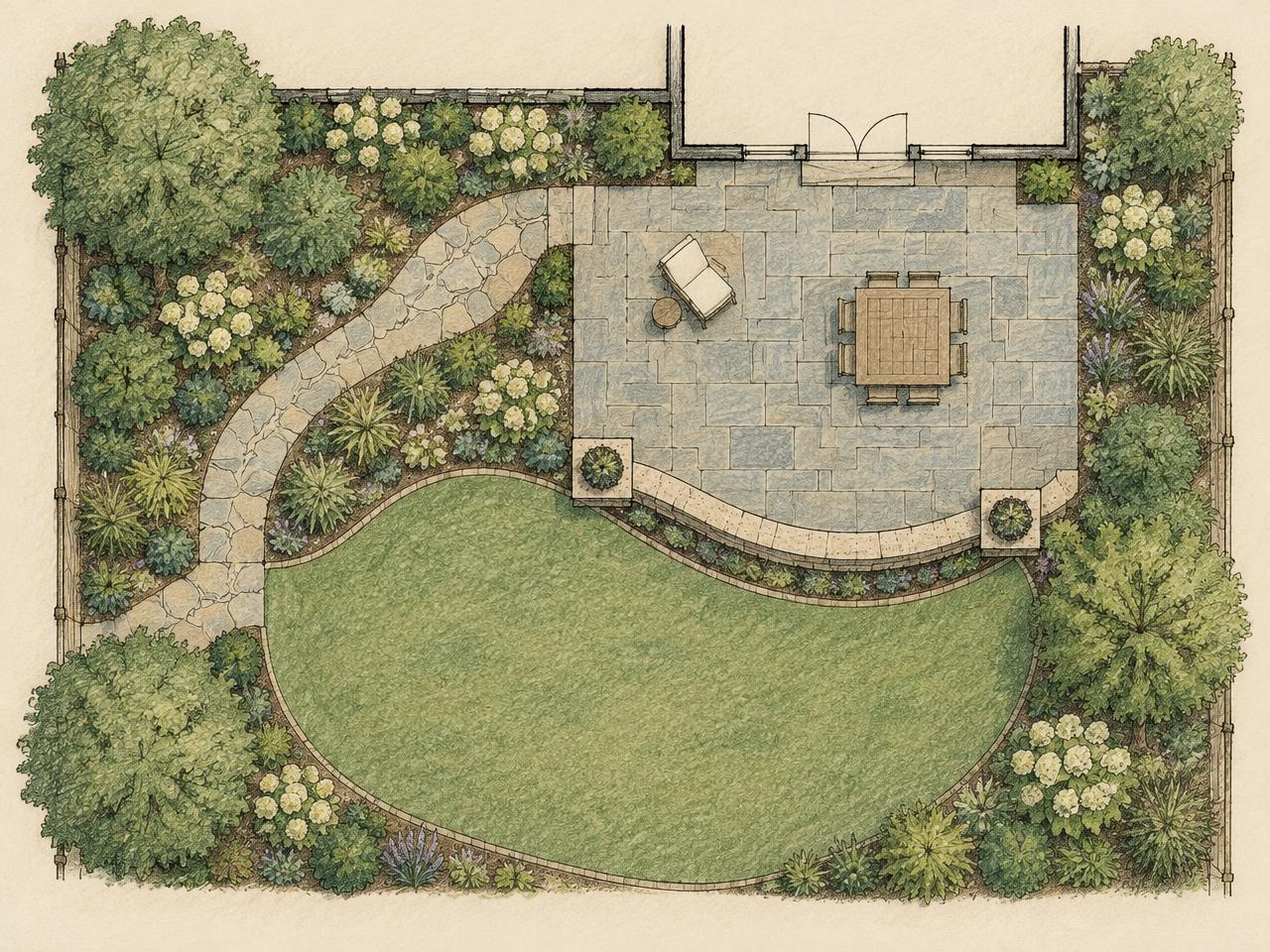 Planting + Masonry Plan example